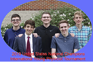 2019 United States National Champions International Young Physicist Tournament