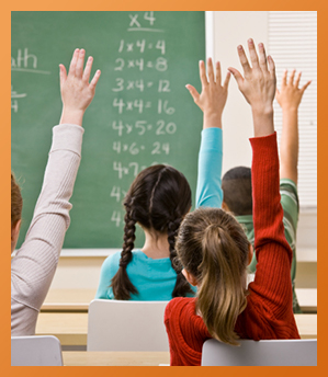 Students Raising Hands